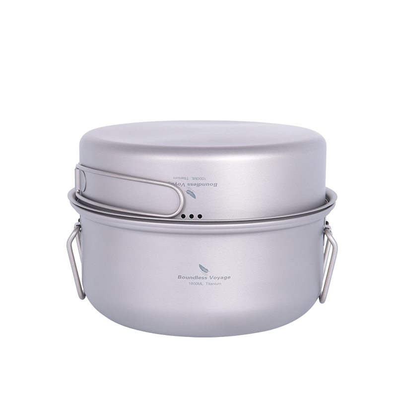 Camping Cooking Sets - Boundless Voyage Titanium Steamer Outdoor Camping