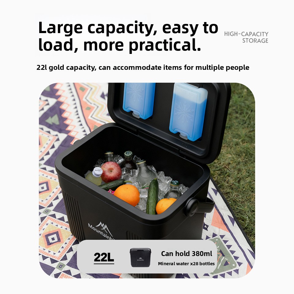 Camping Cooking Food - Mountainhiker 22L Black Knight Portable Refrigerator