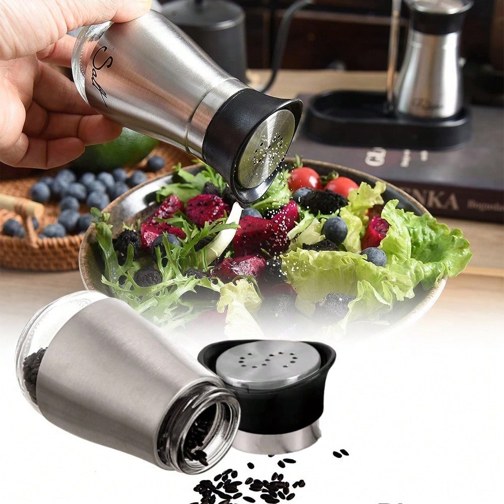 Camping Cooking Gifts - 1 Salt/Pepper Shaker 4 Oz Glass