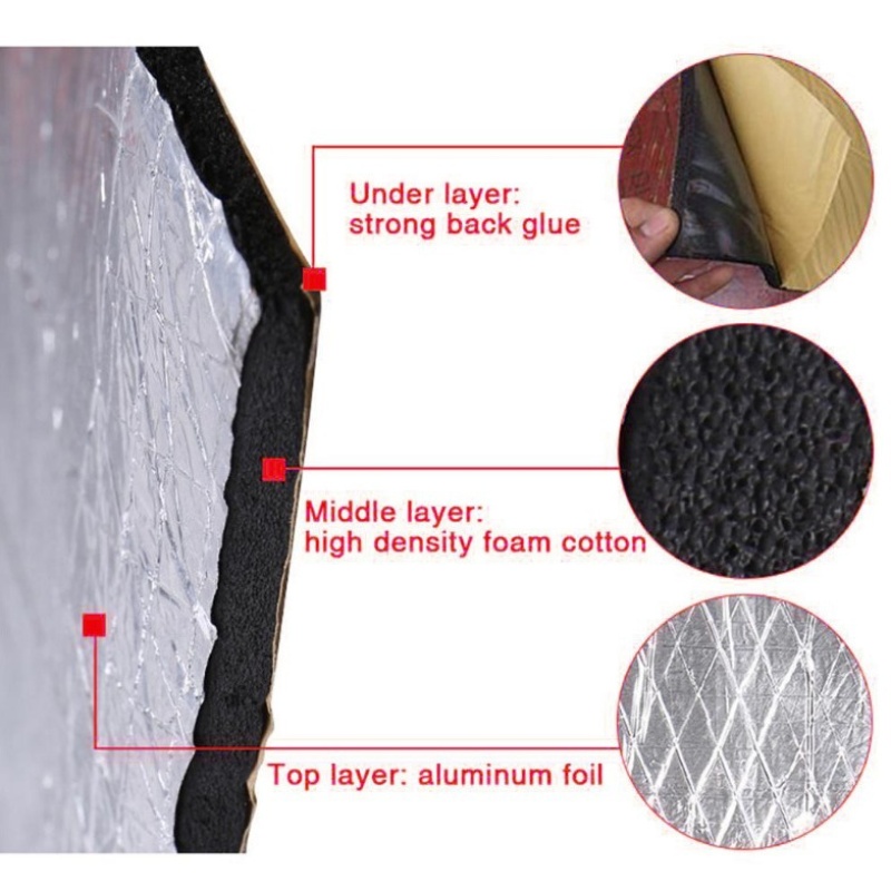 5/10mm Car Sound Mat Proofing  - Aluminum Foil Heavy Duty ulasan dan harga