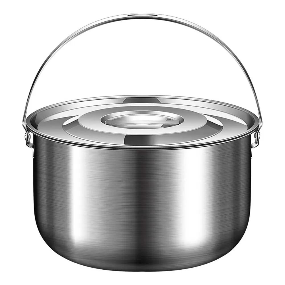 Camping Pot Made of Stainless  - Camping Cooking Pot With Lid ulasan dan harga