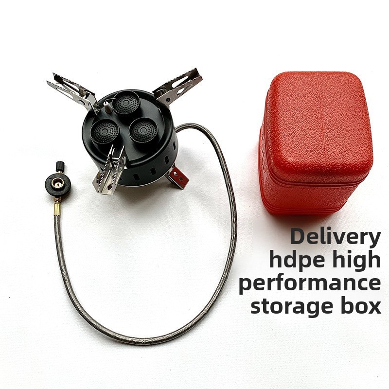 Portable 3 Burner Windproof Bu - Camping Cooking Gas Stove Portable Tool ulasan dan harga