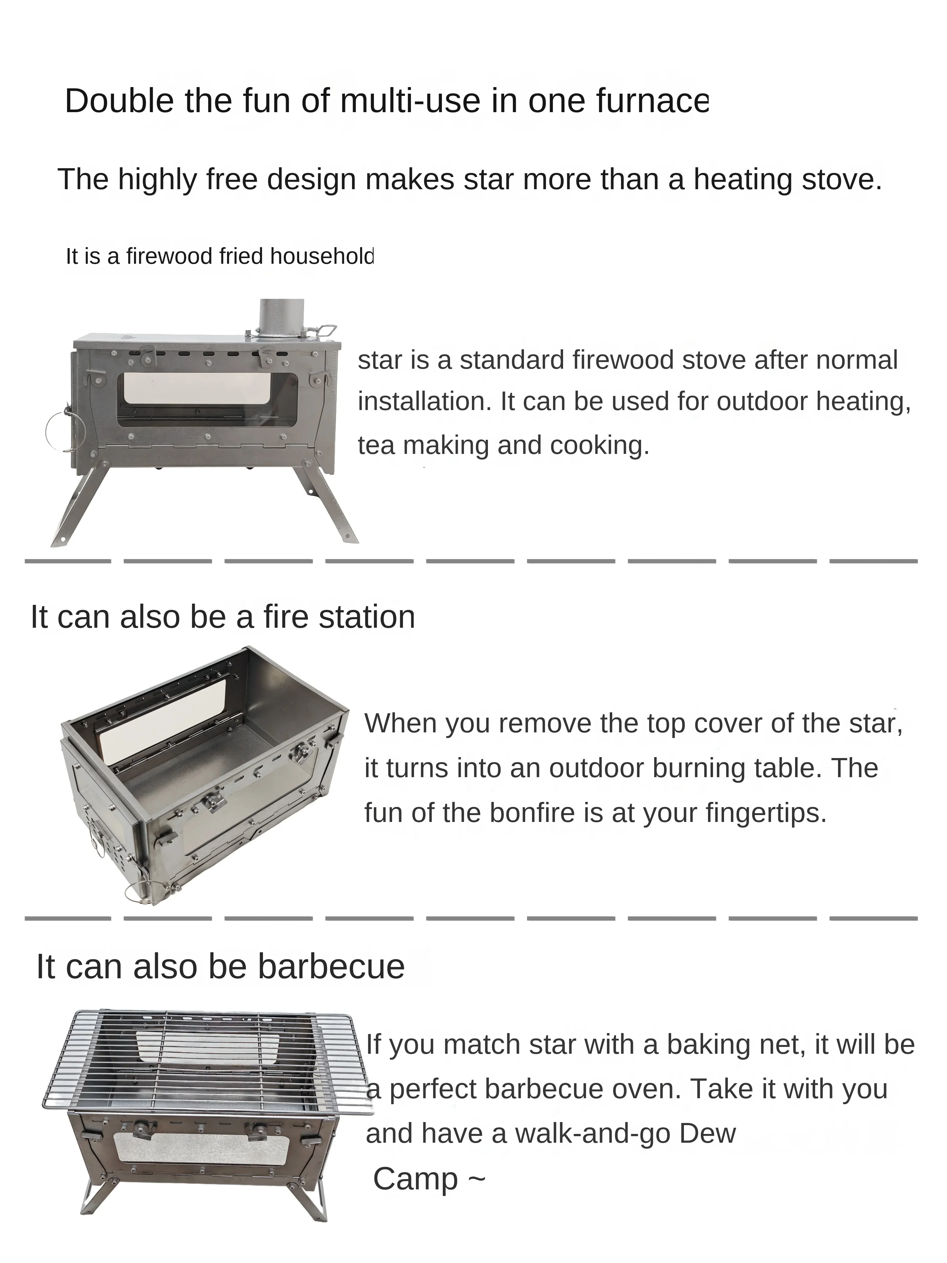 WT Star Ti Titanium Alloy Fold - Camping Cooking Gazebo ulasan dan harga
