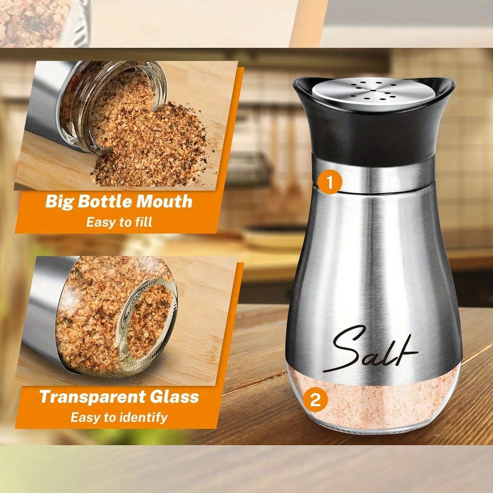 1 Salt/Pepper Shaker 4 Oz Glas - Camping Cooking Gifts ulasan dan harga